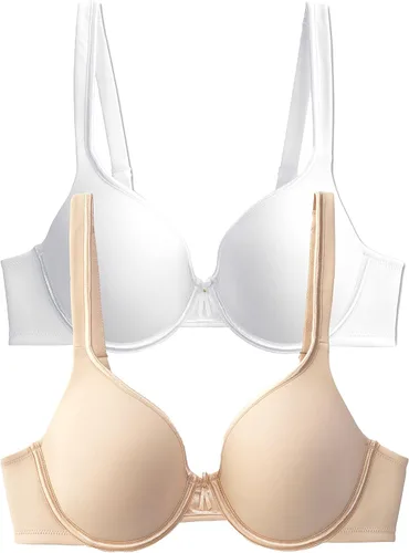 Vista 25 de Vanity Fair Women's Bra with 2-Way Convertible Straps, Body Caress Full Coverage, Lightly Lined Cups Up to Dd