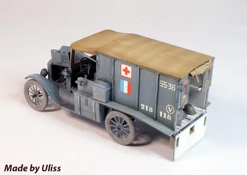 Vista 5 de ICM 35661 Vehículo militar plástico Modelo T 1917 Ambulancia, WWI American Car - Escala 1:35