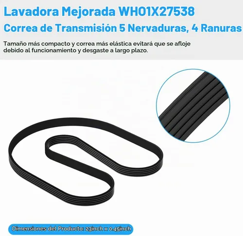 Vista 2 de GE WH01X27538 - Correa de transmisión para lavadora