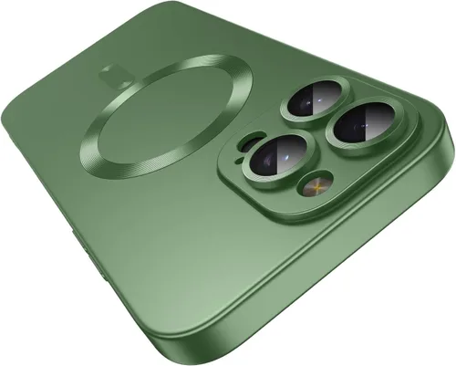 Vista 39 de Funda magnética para iPhone 13 Pro MagSafe con protector de lente de cámara, protección completa, delgada, suave, a prueba de golpes, antiarañazos