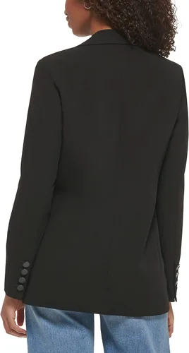 Vista 3 de KARL LAGERFELD Women's Pearl Detail Fitted Blazer