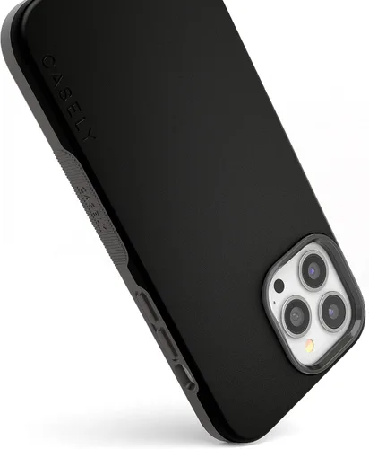Vista 4 de Casely - Funda para iPhone 13 Pro Max Negro sobre negro Compatible con MagSafe Diseño protector audaz