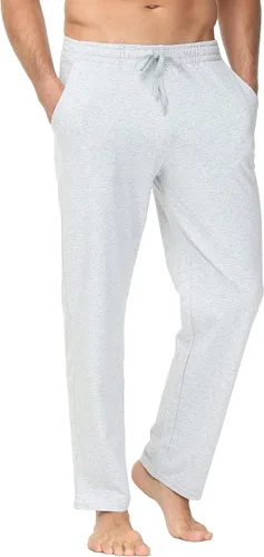 Vista 2 de HARTPOR Pantalones deportivos para hombre, pantalones deportivos de yoga, casuales, holgados, con bolsillos, pierna recta