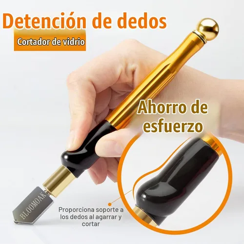Vista 2 de Herramienta profesional de corte de vidrio con mango de aleación de tungsteno y carburo con rango de 2-20mm, cortador profesional para vidrio