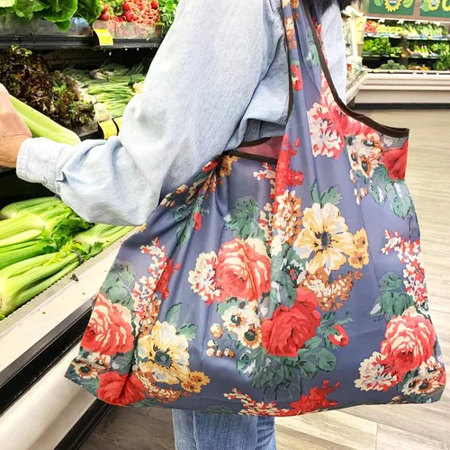 Vista 2 de Wrapables Bolsa de compras reutilizable de nailon duradera y grande (buquet)