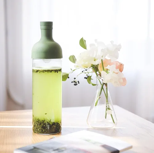 Vista 5 de Hario, filtro de té frío en botella, Olive Green