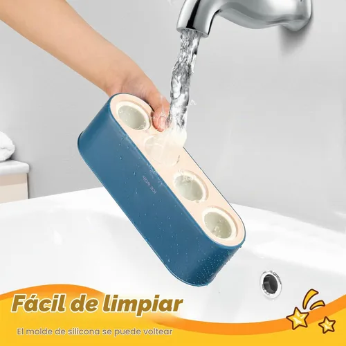 Vista 7 de Juego de 4 moldes para paletas caseras de silicona, moldes para helados, de fácil liberación, reutilizables, moldes para hacer bricolaje