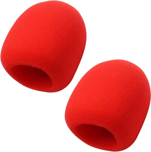 Vista 13 de Fielect 2 unids micrófono cubierta esponja espuma micrófono cubierta de micrófono de mano protección protección micro espuma filtro blanco