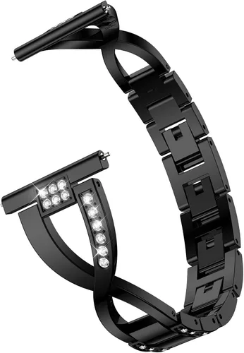 Vista 3 de Correas de repuesto para Samsung Galaxy Watch 3 de 1.772 in SM-R840 para mujeres y hombres, 0.866 pulgadas de liberación rápida de acero inoxidable