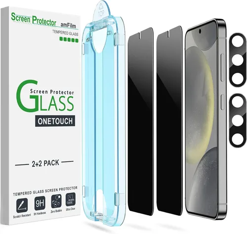 Vista 13 de amFilm Protector de pantalla de privacidad para Samsung Galaxy S22 0.18 oz de 6.1 pulgadas con 2 protectores de lente de cámara, antiespía