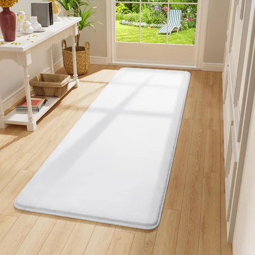 Vista 57 de Amearea Alfombra moderna lavable de 2 x 4 pies, color negro, alfombra de área pequeña para dormitorio, sala de estar, alfombra de espuma