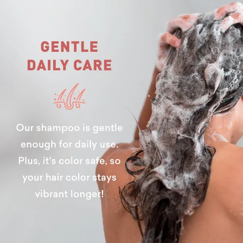 Vista 5 de Just Nutritive Psoriasis Soften Hair Shampoo Champú natural para preocupaciones del cuero cabelludo Champú sin sulfato para hombres y mujeres