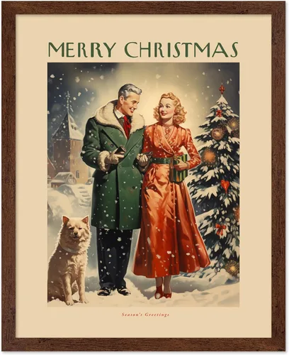 Vista 38 de Poster Master A Holly Jolly - Póster navideño, arte de invierno, diseño de pared moderno, regalo para hombres y mujeres, gran decoración para sala