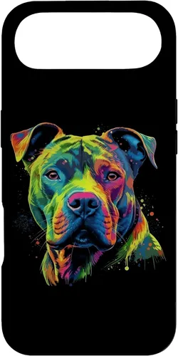 Vista 27 de Pit Bull Mom Dog Lover Colorful Artistic Pitbull Owner Women Case for iPhone 17