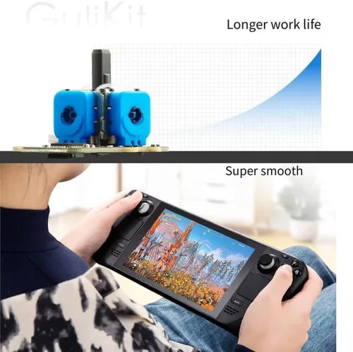 Vista 6 de Paquete de 2 unidades GuliKit sin deriva - Módulo de joystick electromagnético para reparación de piezas de joystick con efecto de pasillo