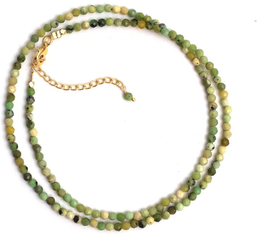 Vista 41 de Gempires - Collar de cuentas de piedras naturales hechas a mano, joyería de cristal hipoalergénica de 20 pulgadas, chapado en oro, joyería de moda