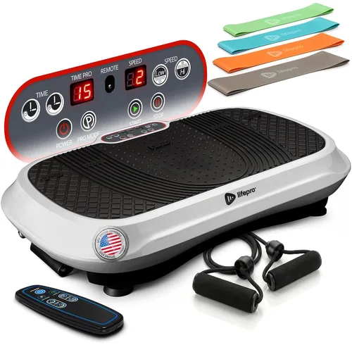 Vista 16 de Lifepro Máquina de ejercicios con placa de vibración Waver con 99 Negro