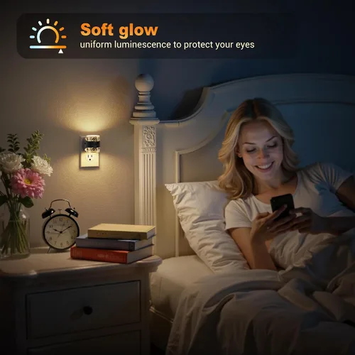 Vista 7 de JandCase Motion Sensor Night Light, Bubble Night Lights Plug into Wall