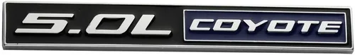 Vista 2 de 1pcs 5.0L Coyote Emblem 3D Badge V8 Engine Trunk Sticker Sticker Reemplazo para Mustang & F150 (Cromo/Azul)