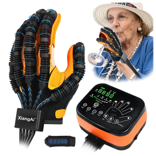 Vista 10 de Guantes robot de rehabilitación XiangAi para recuperación de hemiplejia y accidente cerebrovascular de la mano, guante robótico de rehabilitación