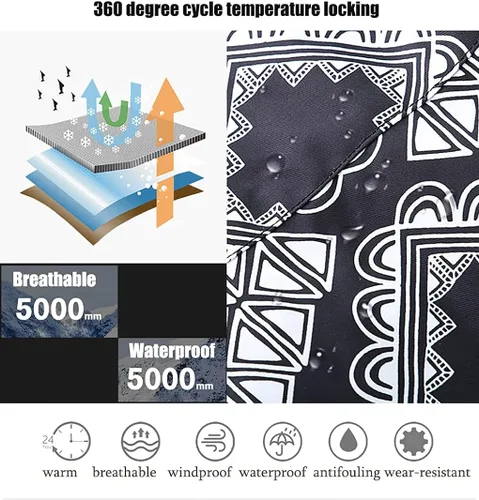 Vista 3 de GS SNOWING Conjunto de chaquetas y pantalones de esquí para mujer, resistente al viento, impermeable, aislado, para invierno, cálido, snowboard