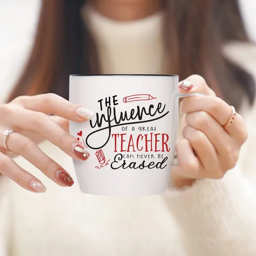 Vista 3 de ELEGANTPARK Regalos para Maestros para Regalos de Agradecimiento a Maestros para Mujeres Taza de Café Cumpleaños San Valentín Graduación Acción