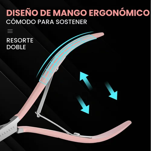 Vista 3 de Makartt Cortacutículas, Cortador de Cutículas Rosa Extremadamente Afilado de Mandíbula Completa Removedor de Cutículas Cuidado de Uñas para Manicura