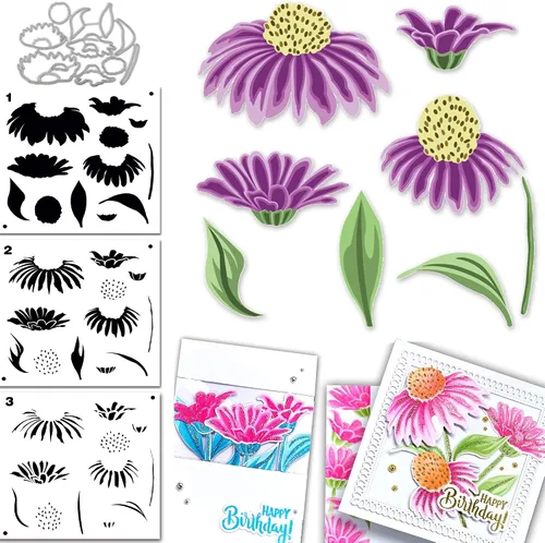 Vista 5 de Alinacutle 10 plantillas de plástico reutilizables, plantillas de pintura, plantillas de dibujo artístico para álbumes de recortes, galletas