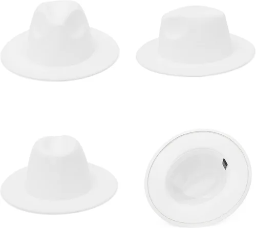 Vista 2 de EOZY Sombrero Fedora de ala ancha para mujer y hombre, gorra de Panamá