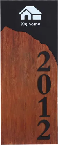 Vista 17 de Letrero personalizado con número de casa en 3D, placa de letrero personalizable con logotipo personalizado, placa de texto, pizarra, para interiores