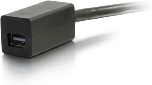 Vista 4 de C2G Adaptador de puerto de pantalla mini, macho a hembra, negro, cables para llevar 18412