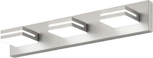 Vista 63 de SineRise - Moderna lámpara LED para tocador de baño (2 luces, 39.4 cm, regulable), iluminación de pared de baño moderna de acrílico cepillado sobre