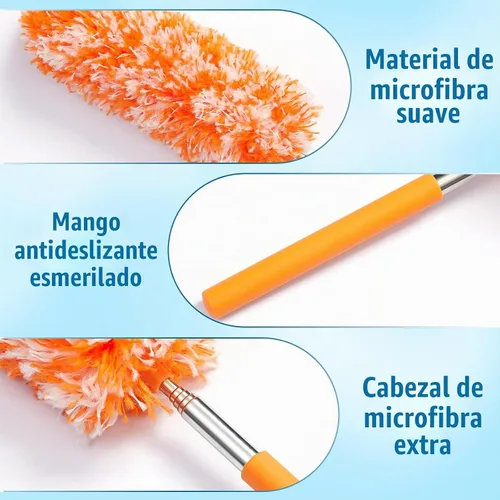 Vista 3 de Tanlade 8 plumeros de microfibra para limpieza, color brillante