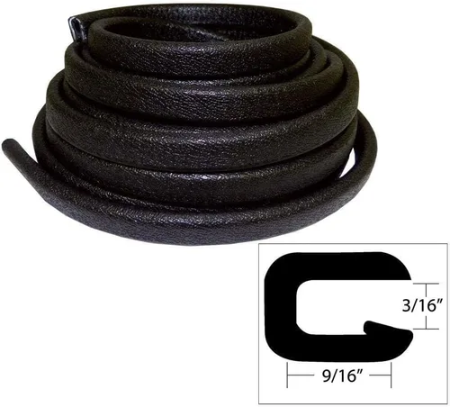 Vista 2 de TACO Metals Taco Marine V30-1005B25-1 Flex Trim - 9/16" x 25' con apertura de 5/32", negro, estándar
