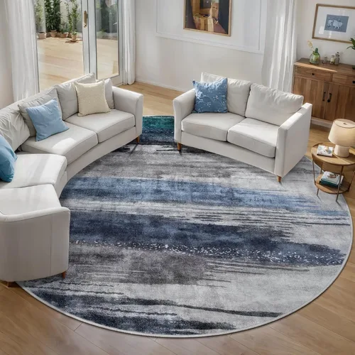 Vista 9 de Ciicool Alfombra moderna abstracta de 2 x 3 pulgadas, lavable, pequeña, antideslizante, de pelo bajo, alfombra de entrada plegable para cocina