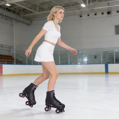 Vista 5 de Nattork Patines de rodillos para mujeres, diversión al aire libre, patines de derby de moda para hombres, niñas, niños, patines para pistas cubiertas