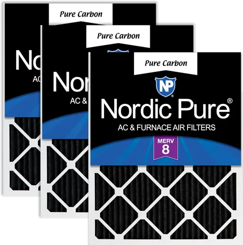Vista 108 de Nordic Pure 20x20x1 (Tamaño real: 19 1/2 x 19 1/2 x 3/4) Filtros de aire para caldera/aire acondicionado Poly Green MERV 6 – Reduce el polvo