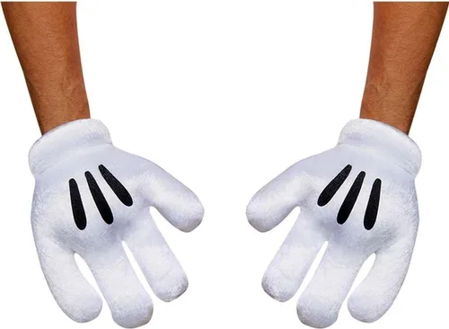 Vista 2 de Guantes de Mickey Mouse de Disney, accesorios oficiales de disfraz de Mickey para adultos