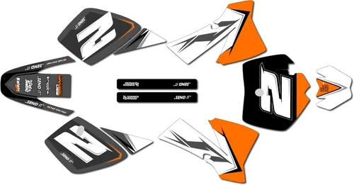 Vista 6 de Graphics Kit for KTM 50SX Mini SX50 (2002-2008) Razor Series Cyan 9 Mil - Easy Go - Dirt Pit Bike Motorcycle Stickers, Dirtbike Racing Automotive