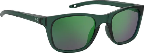 Vista 2 de Under Armour Gafas de sol rectangulares UA Raid para adultos, Verde