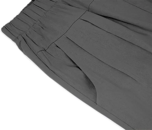 Vista 5 de yoeasy Pantalones capri de lino para mujer, holgados, cómodos, con cintura elástica, con bolsillos