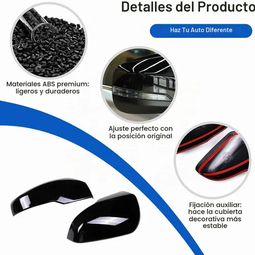 Vista 3 de Cubierta de espejo retrovisor de puerta compatible con Subaru Forester 2019-2024/XV 2019-2022, cubierta de recorte protectora de ABS para espejo