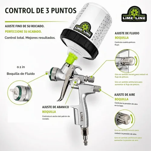 Vista 3 de 1.3 Pistola de pulverización automotriz de capa base/capa transparente