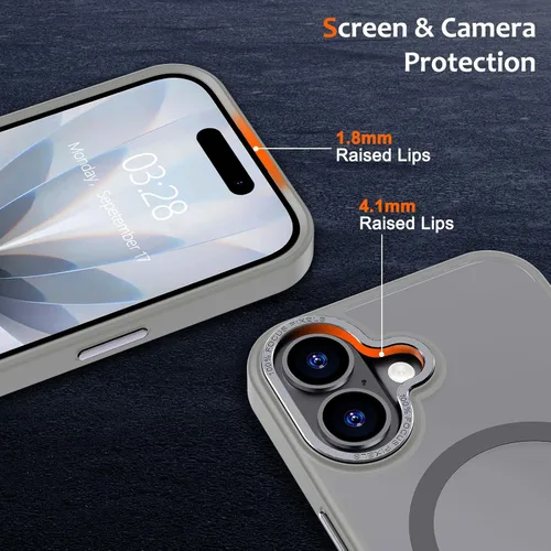 Vista 1351 de Anuck - Funda magnética para iPhone 11 compatible con MagSafe, carcasa trasera mate translúcida dura, borde de TPU, delgada, resistente a impactos
