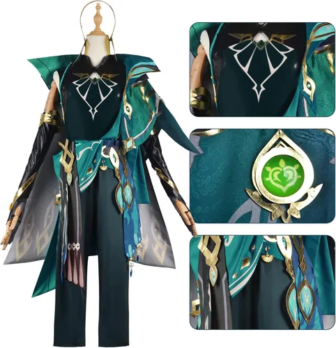 Vista 3 de Alhaitham Cosplay Costume Game Alhaitham Cosplay Outfits Full Set Halloween Carnival Party Suit