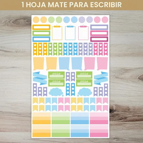 Vista 3 de Bloom Daily Planners Hojas de Calcomanías para Planificador Clásico Recientemente Mejoradas - Paquete Variado de Calcomanías para Decorar