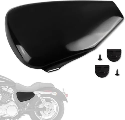 Vista 2 de Tapa de batería izquierda para Harley Davidson Sportster XL modelos 2004-2013 XL1200 XL883, negro
