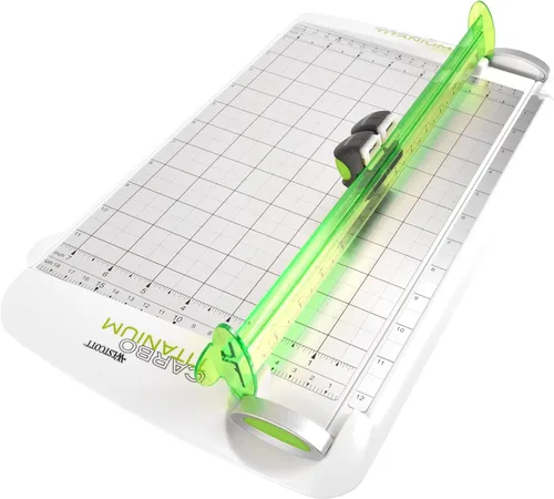 Vista 2 de Westcott Recortadora personal de cuerpo ancho CarboTitanium de 12" Verde/Blanco