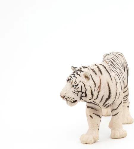 Vista 8 de Papo -Pintado a mano - Figura -Wild Animal Kingdom - Tigre blanco -50045 -Coleccionable - para niños - Adecuado para niños y niñas- a partir de 3