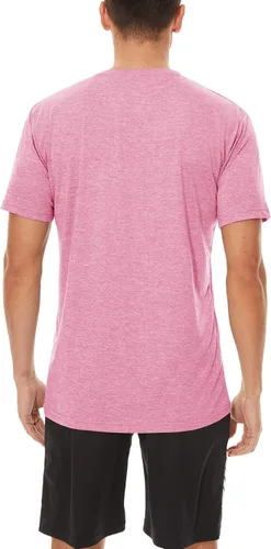 Vista 3 de CRYSULLY Camiseta de manga corta para hombre, sin botones, atlética, de verano, casual, de rendimiento